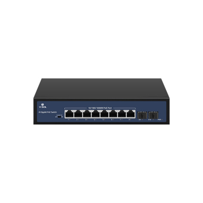 install Неуправляемый коммутатор V-SOL V1108-2S-P  8x1G(RJ45 POE) 2x1G(SFP) CM006